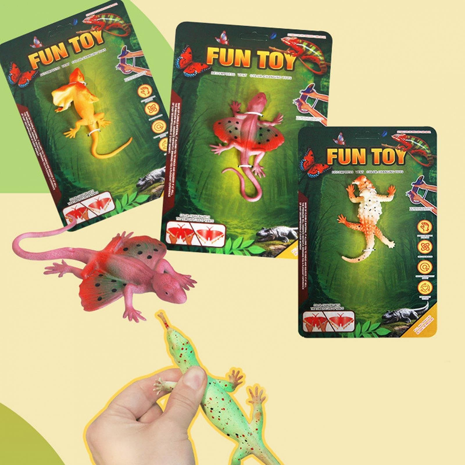 Игрушка для ванной Хамелеон 6 шт. Фигурки изменяющих цвет животных, фото №3