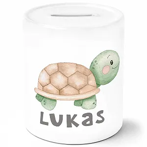 Скарбничка дитяча Turtle Animal Motifs Watercolour Керамічна - Фото 1