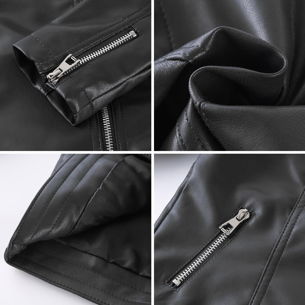 Шкіряна куртка Linboo Перехідна, фото №4