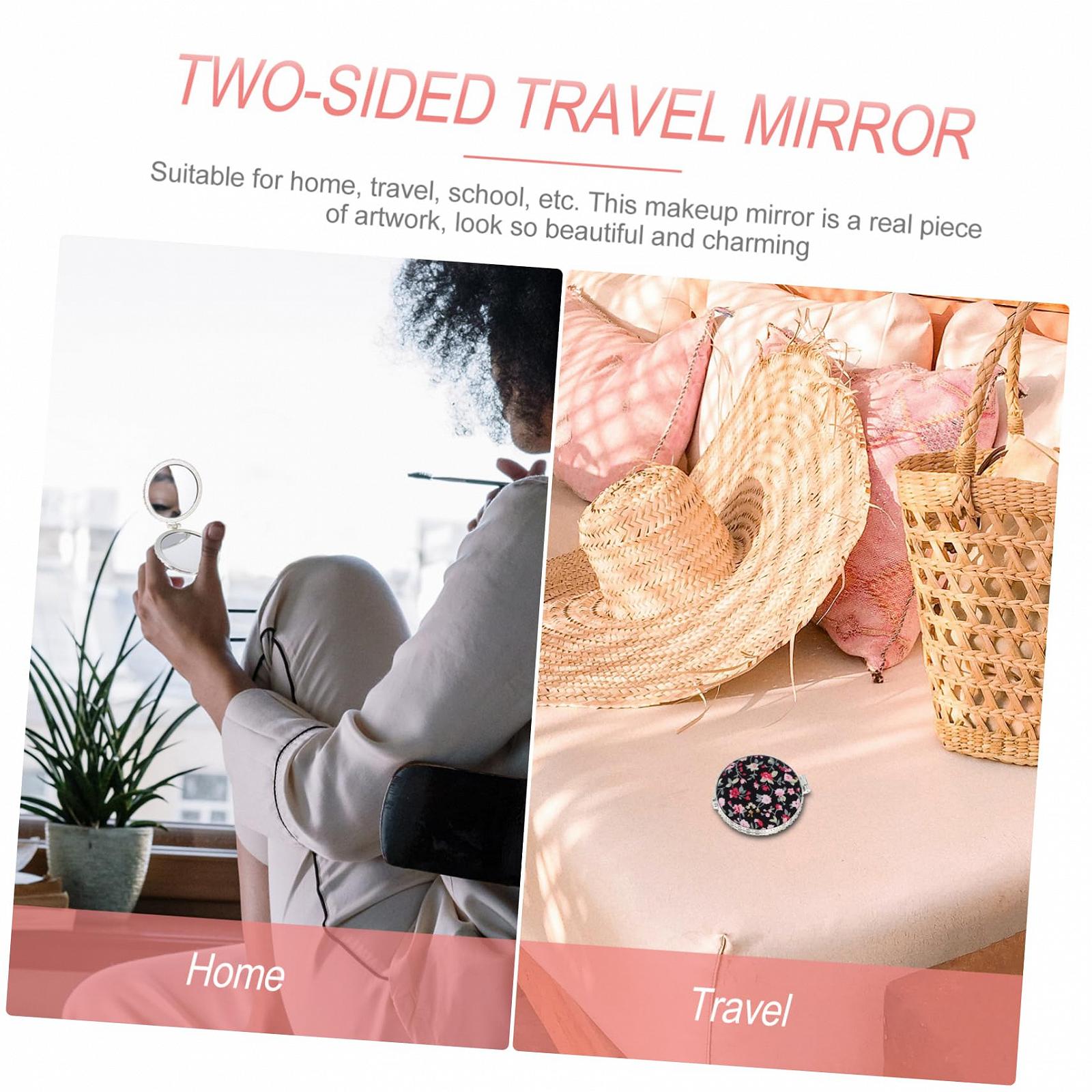 Зеркало Angoily Двухстороннее Мини Тканевая Вышивка Ручное, фото №6 Зеркало Angoily Двухстороннее Мини Тканевая Вышивка Ручное, фото №6