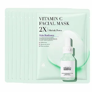 Гелева маска з вітаміном C 8 шт. Зволожуюча тканинна маска з гіалуроновою кислотою - Фото 1