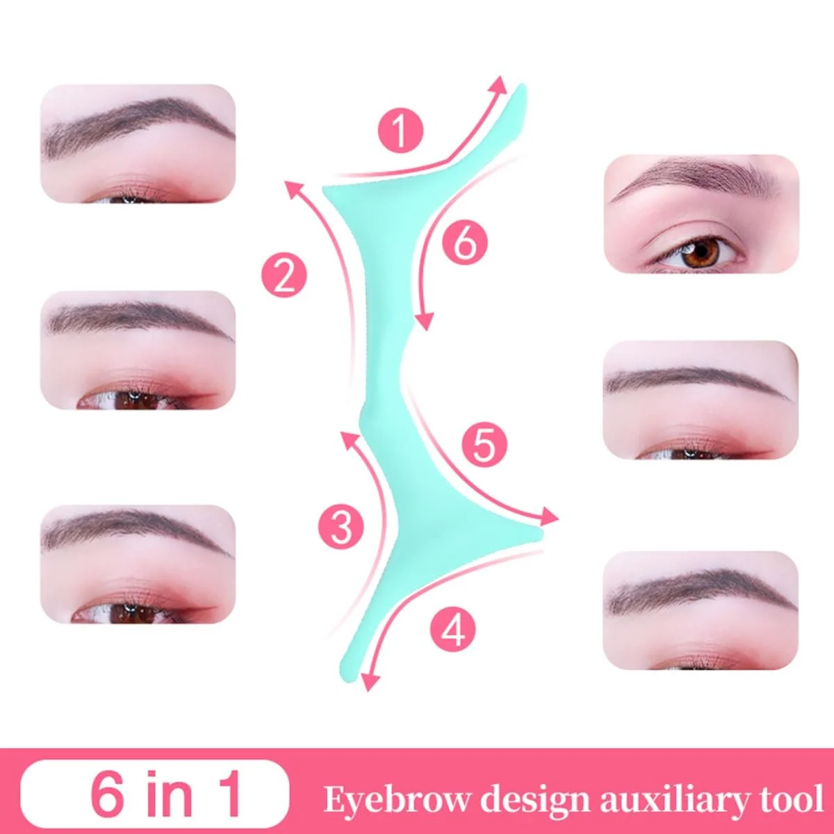 Трафареты для подводки BSNRDX Силиконовый инструмент для начинающих 3 штуки, фото №3