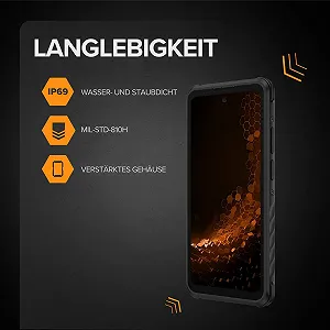 Смартфон Hammer Iron 6 5G 6GB/128GB 6.56-дюймовий 120Hz IP69 6050mAh NFC Чорний synthetic.ua - Фото 1