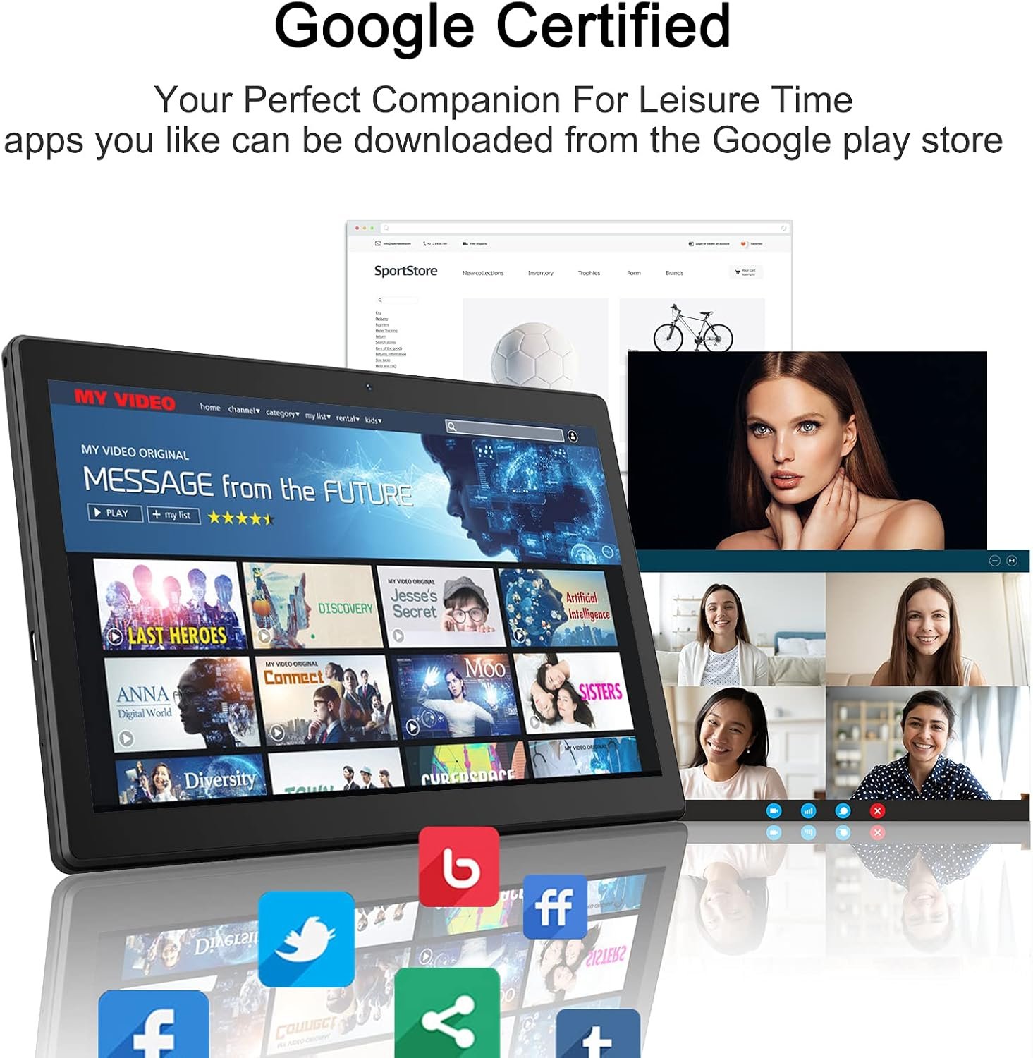 Планшет 10" Winsing WSTB10MES 2/32GB 4 ядра Android 11 6000 mAh Черный, фото №5