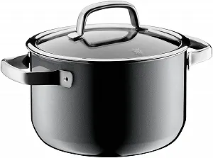 Каструля WMF Fusiontec Mineral 20 см 3,7 л зі скляною кришкою керамічна стійка до подряпин Сіра - Фото 1