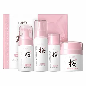 Набір для догляду за обличчям LAIKOU Sakura, Набір для догляду за шкірою для жінок, 4 предмети - Фото 1