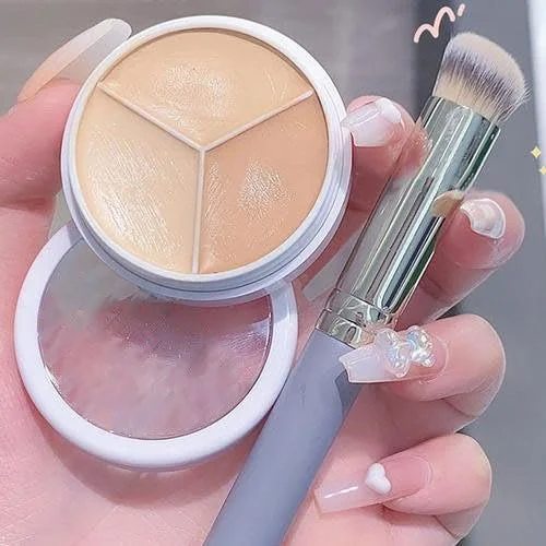 Палетка консилерів 3 кольори, кремовий консилер для контурування та освітлення 3 в 1, фото №2