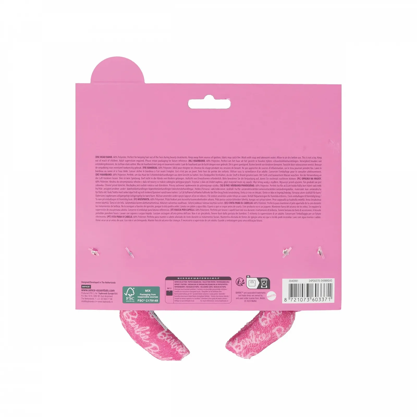 Обруч на голову Barbie Тканинна Рожевий, фото №2 Обруч на голову Barbie Тканинна Рожевий, фото №2