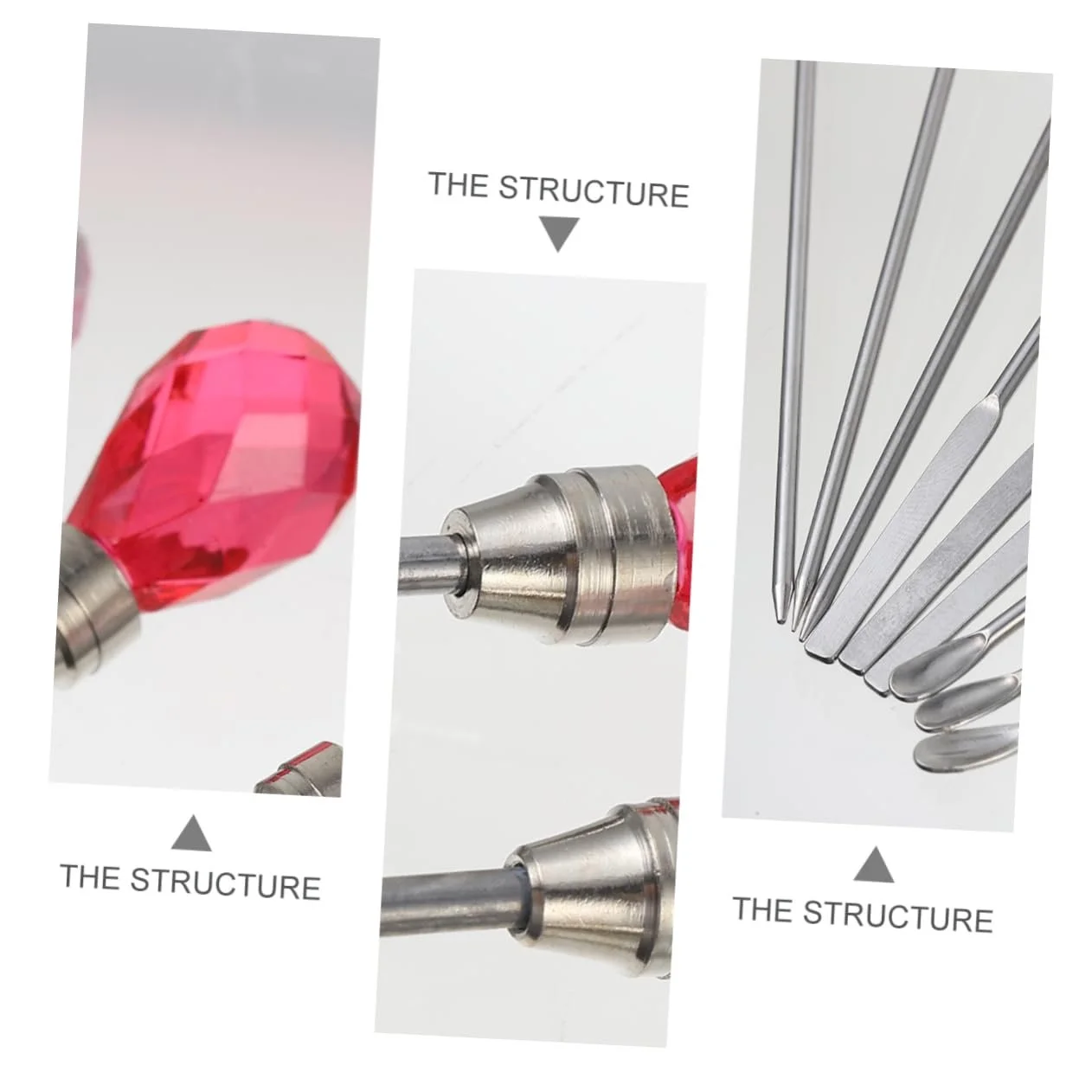 Палочка для размешивания Healvian Colour Rubber Набор для ногтей Палочка для размешивания ногтей Держатель для лака для ногтей Ювелирные изделия Стразы Триммер для ногтей на ногах Пигментная палочка для размешивания Ложка для смешивания Сделано из смолы Форма Клей Многоразовый, фото №2