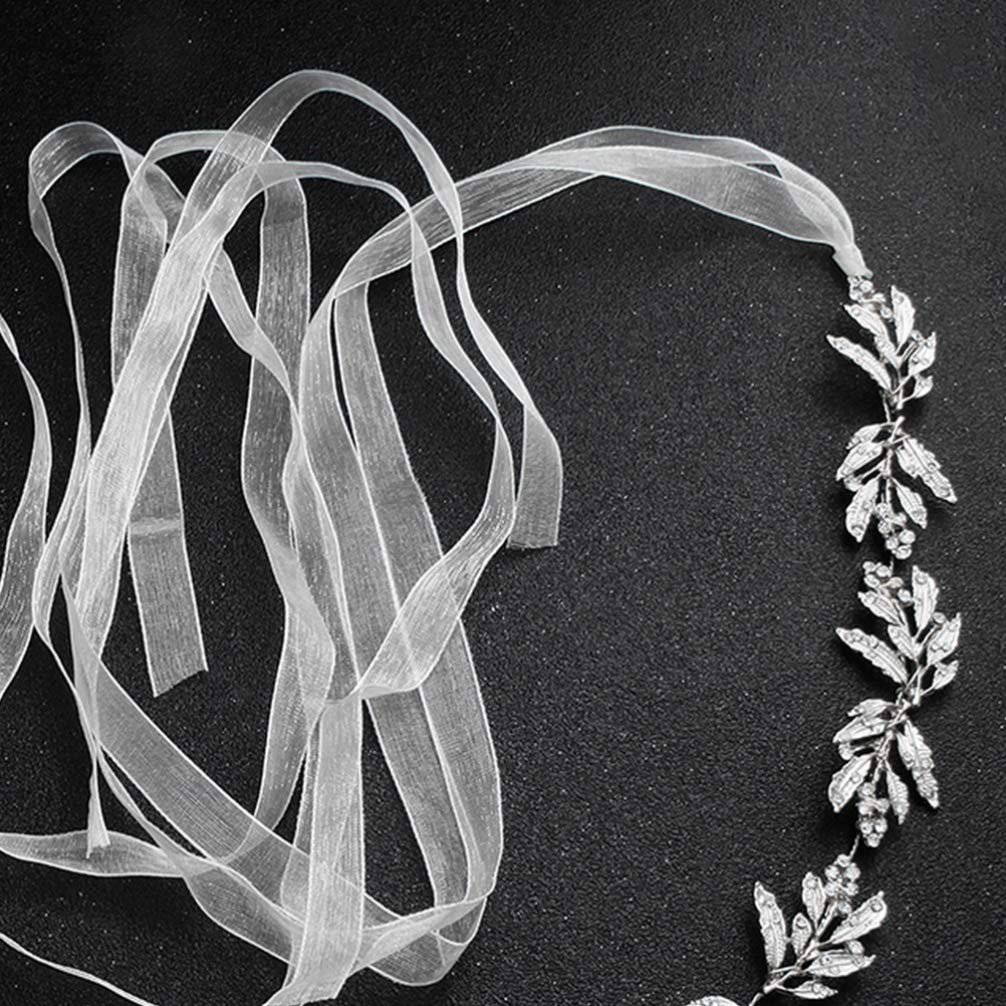 Ремінь для нареченої Fenical зі стразами, кришталевий пояс для весілля, аксесуари для подружок нареченої, срібний, фото №8