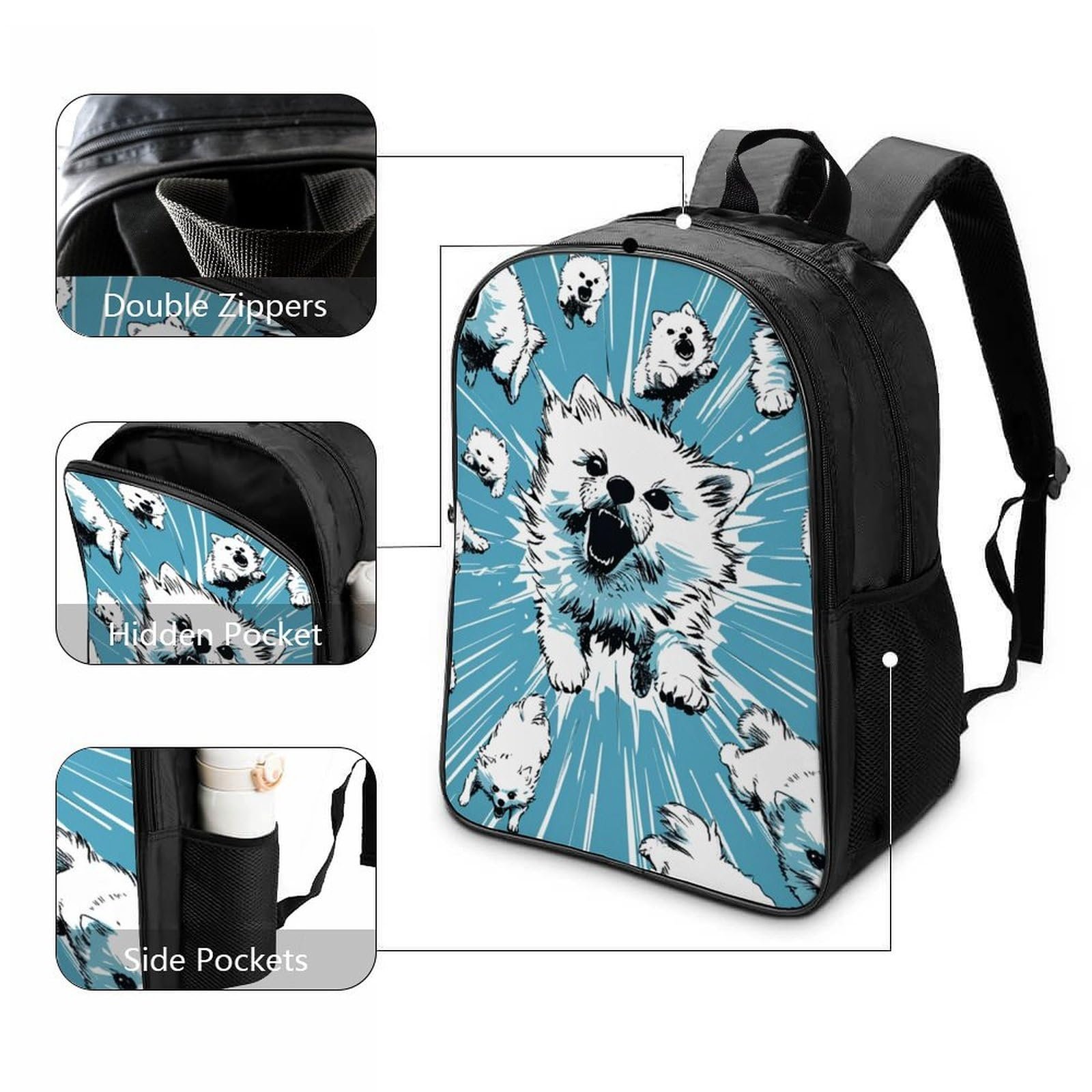 Рюкзак DPEOANEBN Samoyed 3D 40x28x16см, фото №3