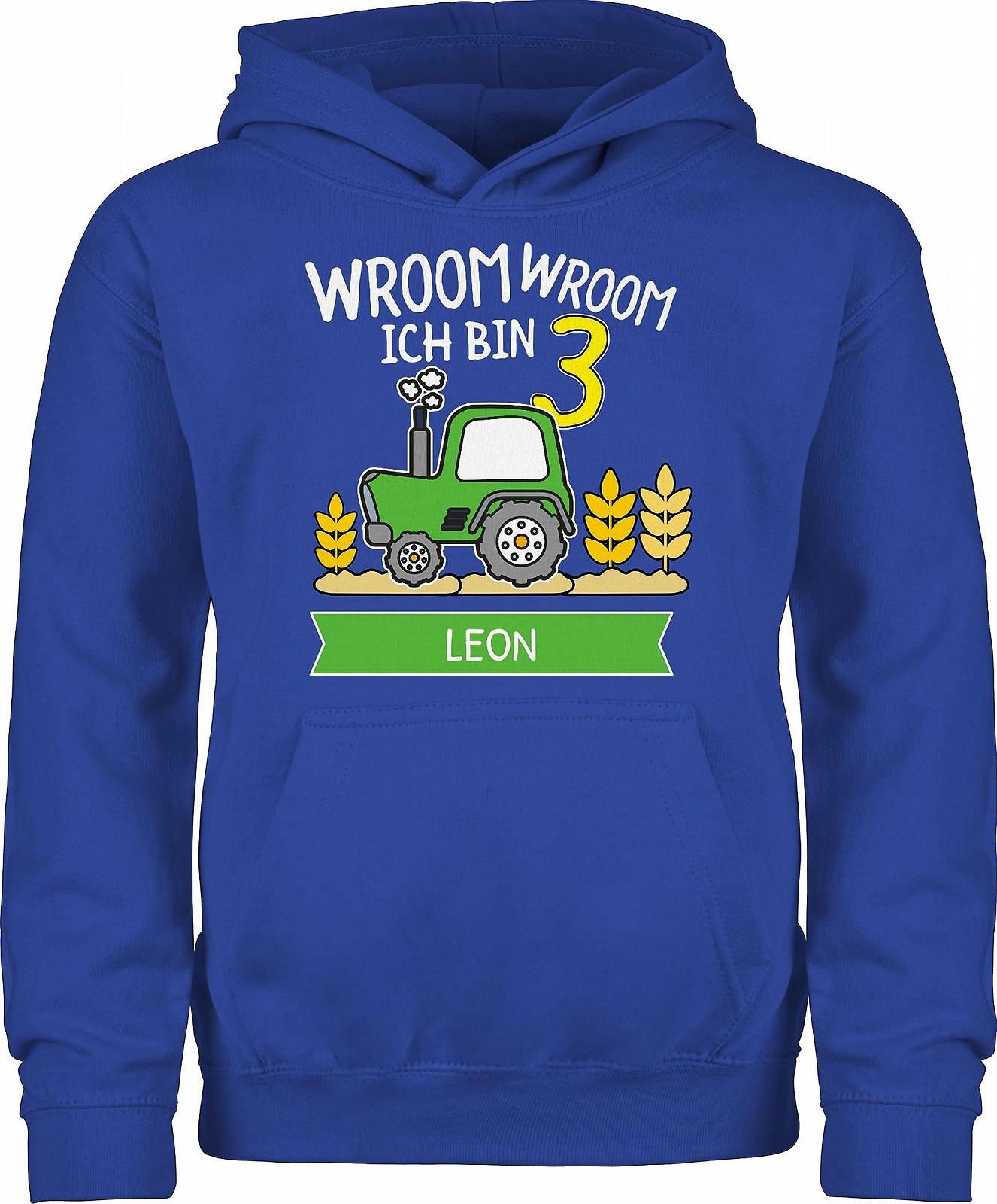 Толстовка Shirtracer I Am 3 Tractor Tractor I Will 3 Bulldog с именем, для мальчиков и девочек, на 3-й день рождения, с персонализацией, фото №1