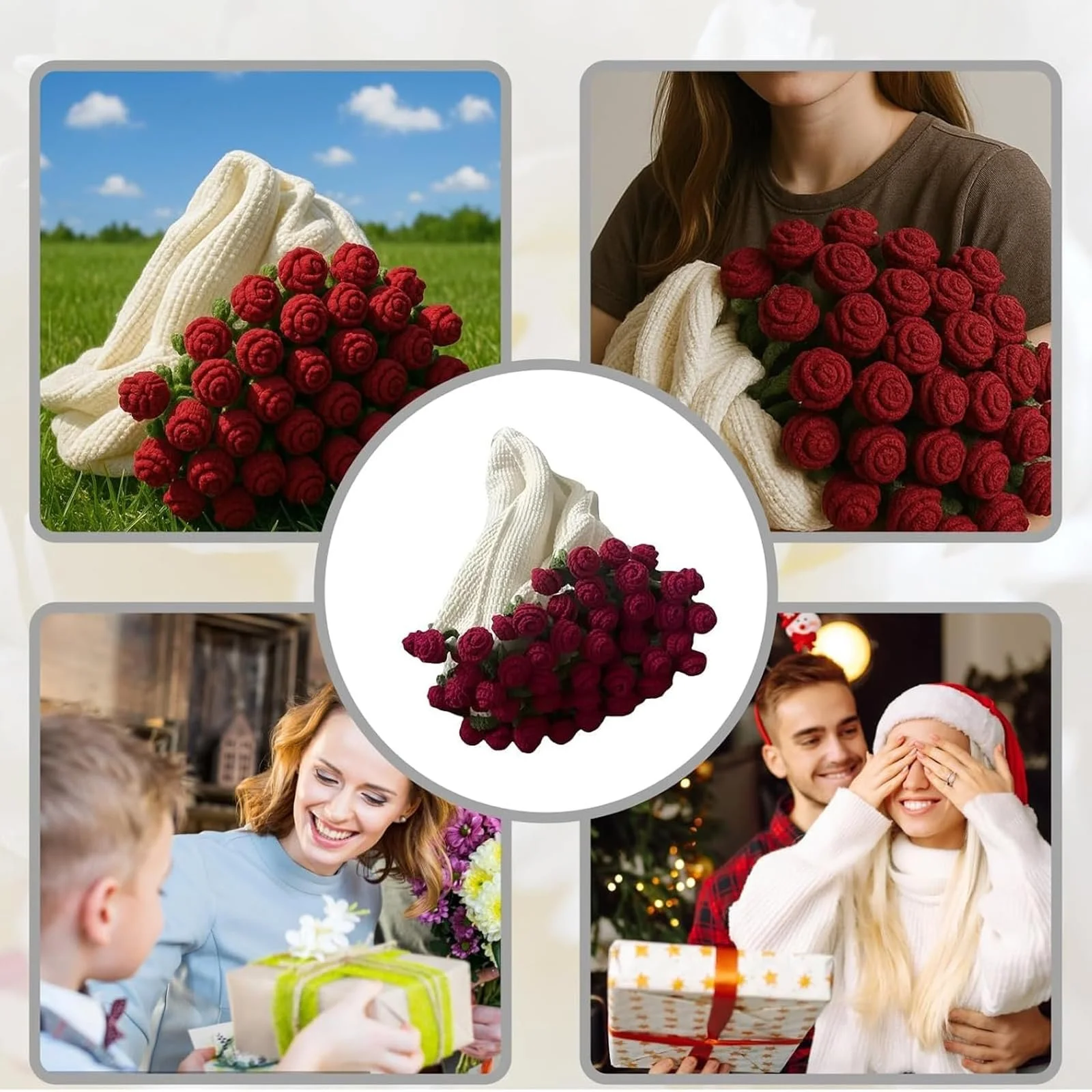 Одеяло Цветочное Bouquet, Мягкое и Легкое Вязаное Цветочное Одеяло, 70 x 70 см, фото №7