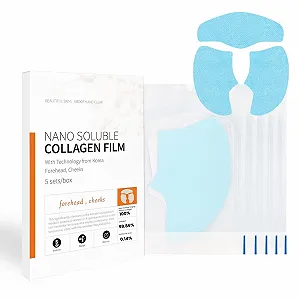 Плівка розчинного колагену, пакування з 5 штук, колагенова маска для пружності шкіри - Фото 1
