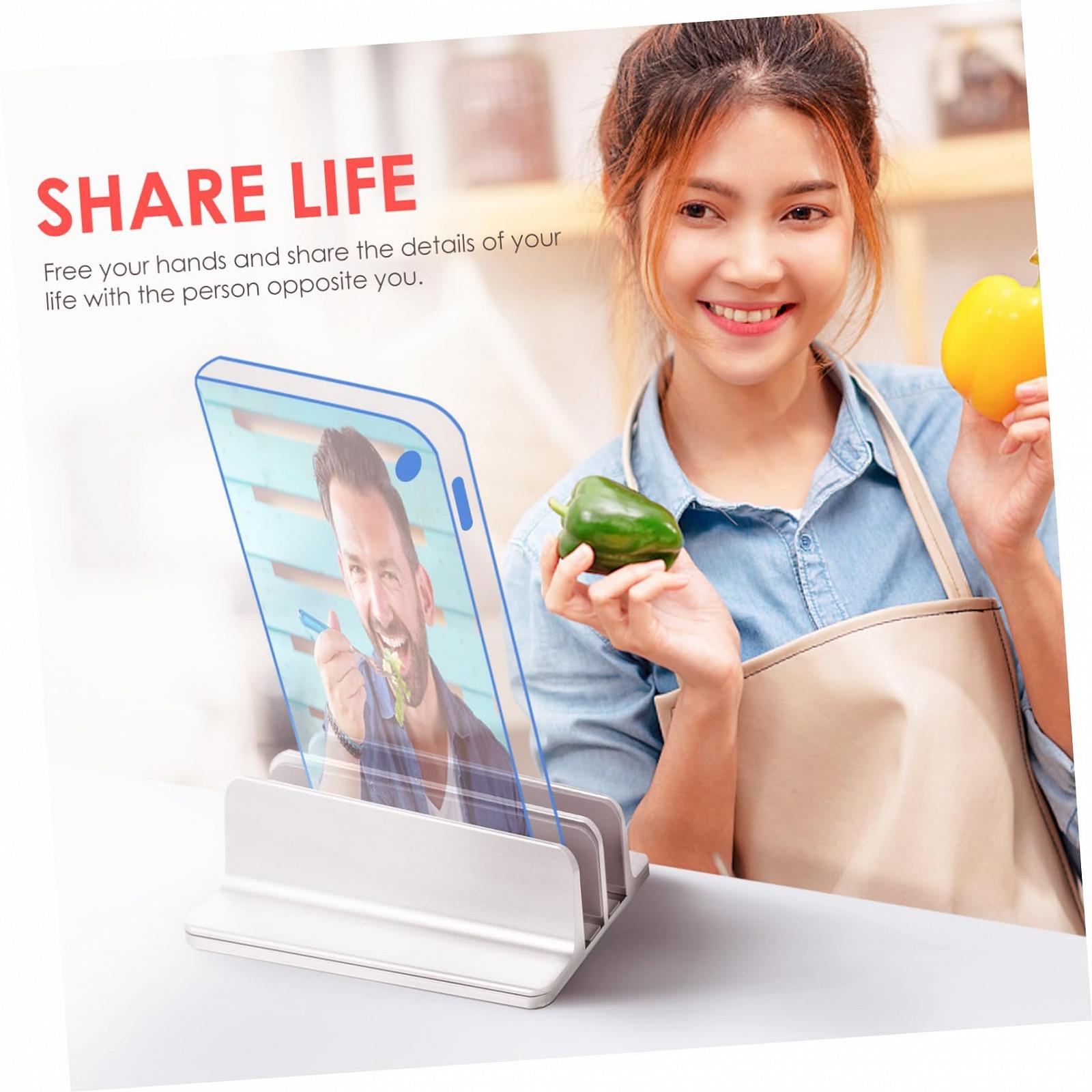 Вертикальная Подставка для ноутбука из алюминиевого сплава с двойным слотом, стабильная, для ноутбука и планшета, компактная, с рассеиванием тепла, устойчивая к царапинам, легкая, эргономичная, для стола, фото №5