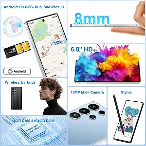 Смартфон 4G 6.8" Face Detection Dual SIM 3800mAh со стилусом и наушниками Silver цена на synthetic.ua - Фото 1 Смартфон 4G 6.8" Face Detection Dual SIM 3800mAh со стилусом и наушниками Silver synthetic.ua - Фото 1