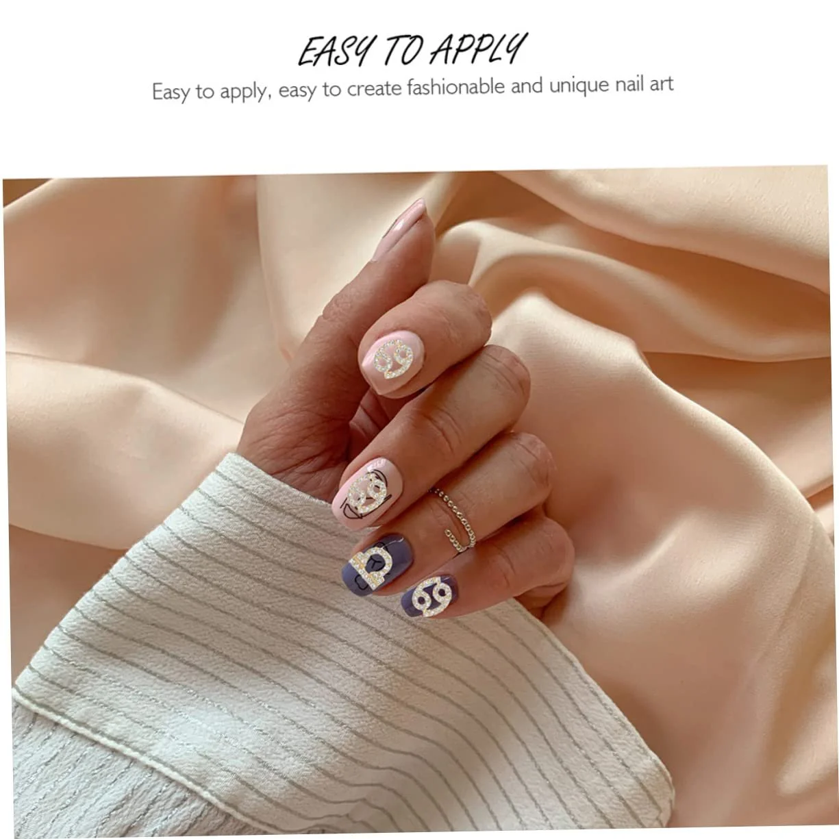 Украшение для ногтей FRCOLOR 48шт, сверкающие стразы, декор для ногтей, золотые вариации, фото №9