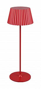 Настільна лампа Reality Leuchten Suarez R57706110 LED вулична акумуляторна металева 1.5 Ват 4-рівневий сенсор зарядна станція Червона - Фото 1