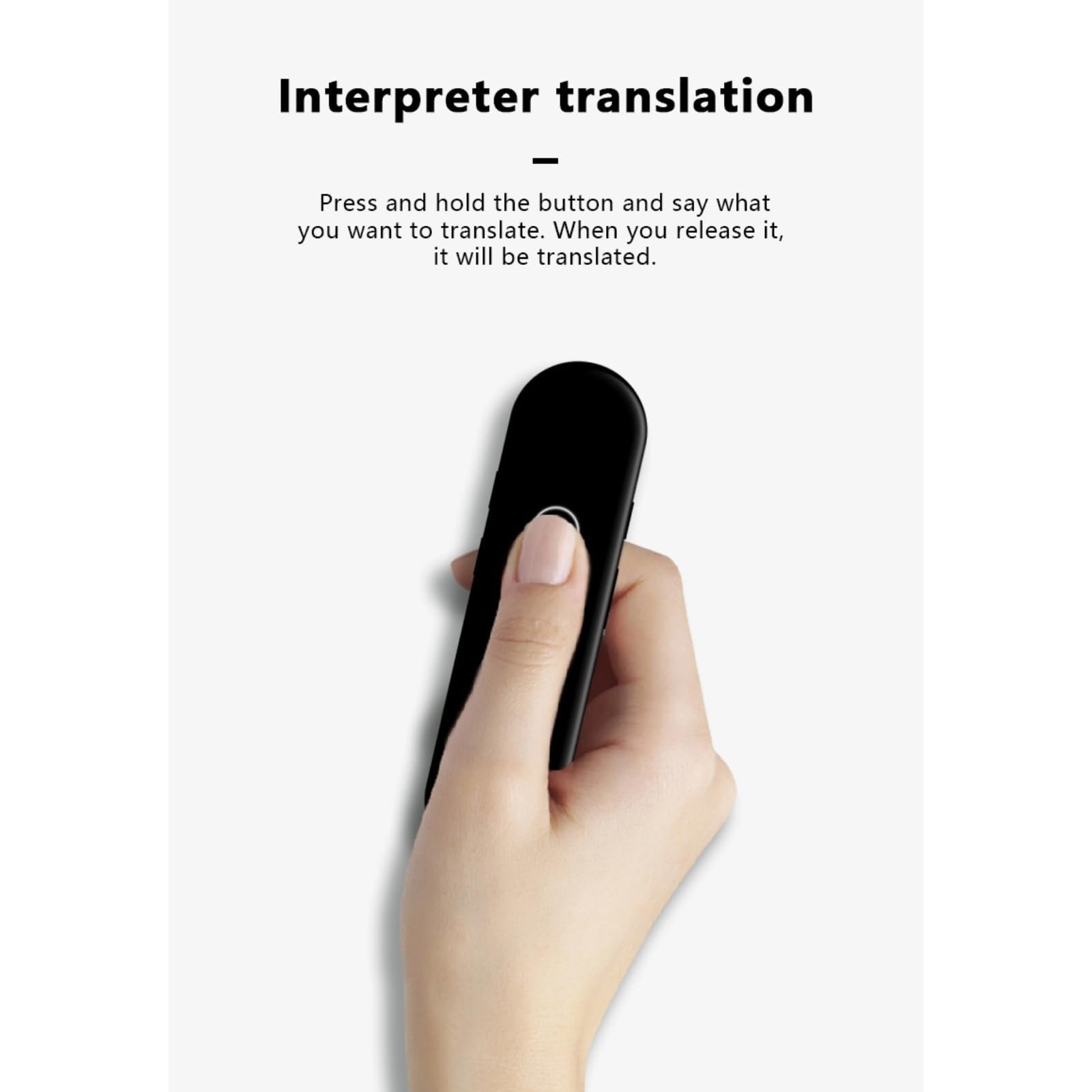 Интеллектуальный AI Голосовой Переводчик 144 Языки Черный, фото №3