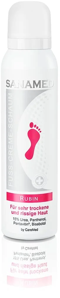 Крем-пенка для ног Sanamed Ruby Foot Foam для сухой кожи с мочевиной 15% 300 мл, фото №1