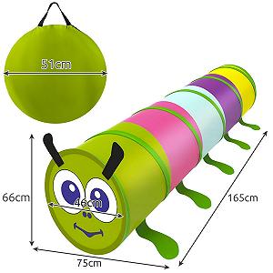 Игровой Tуннель Pup-Up 46 x 165 см Разноцветные Сороконожки для Малышей 23926 synthetic.ua - Фото 1
