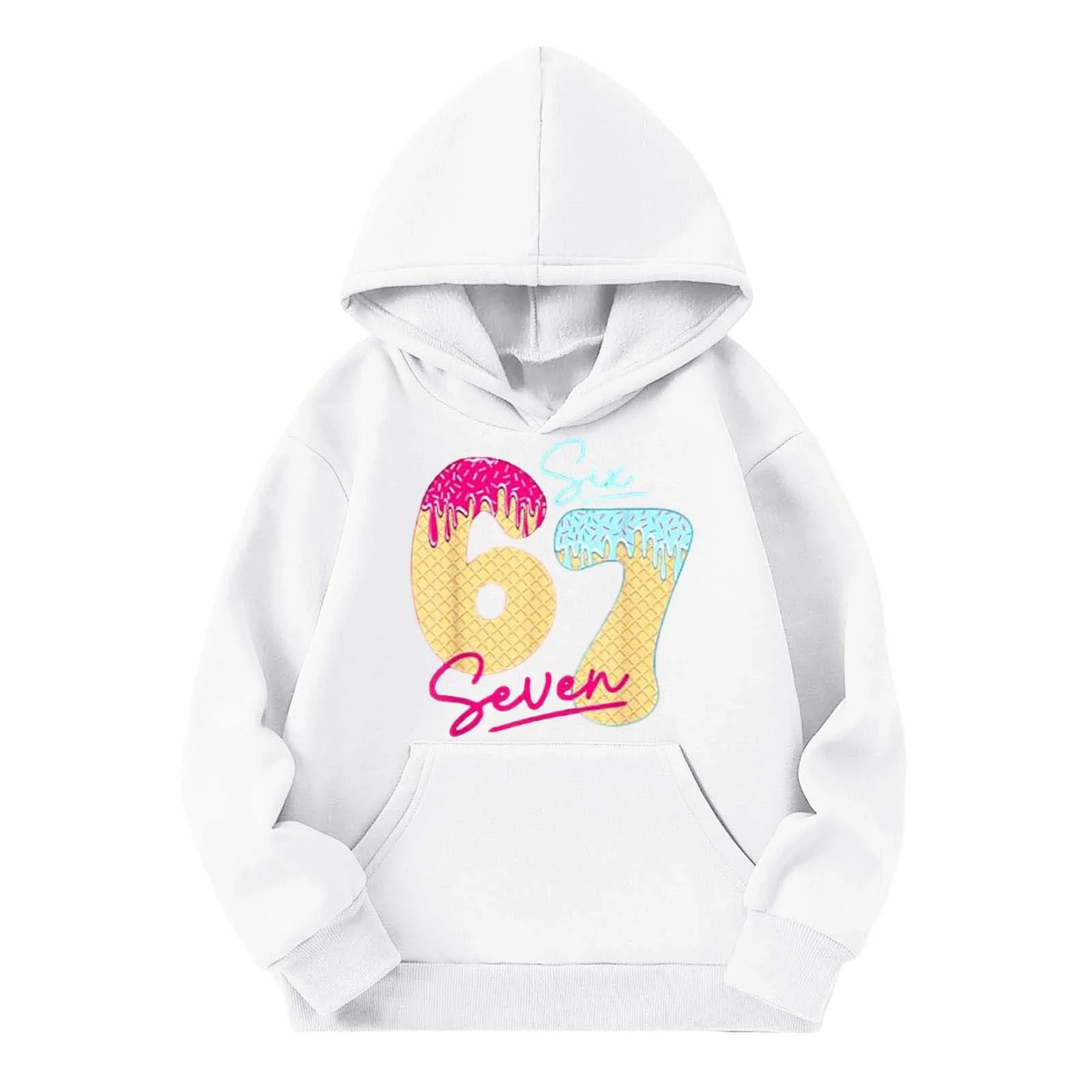 Sfwqoifou Толстовка для дівчинки з капюшоном, легка, 67, фото №2