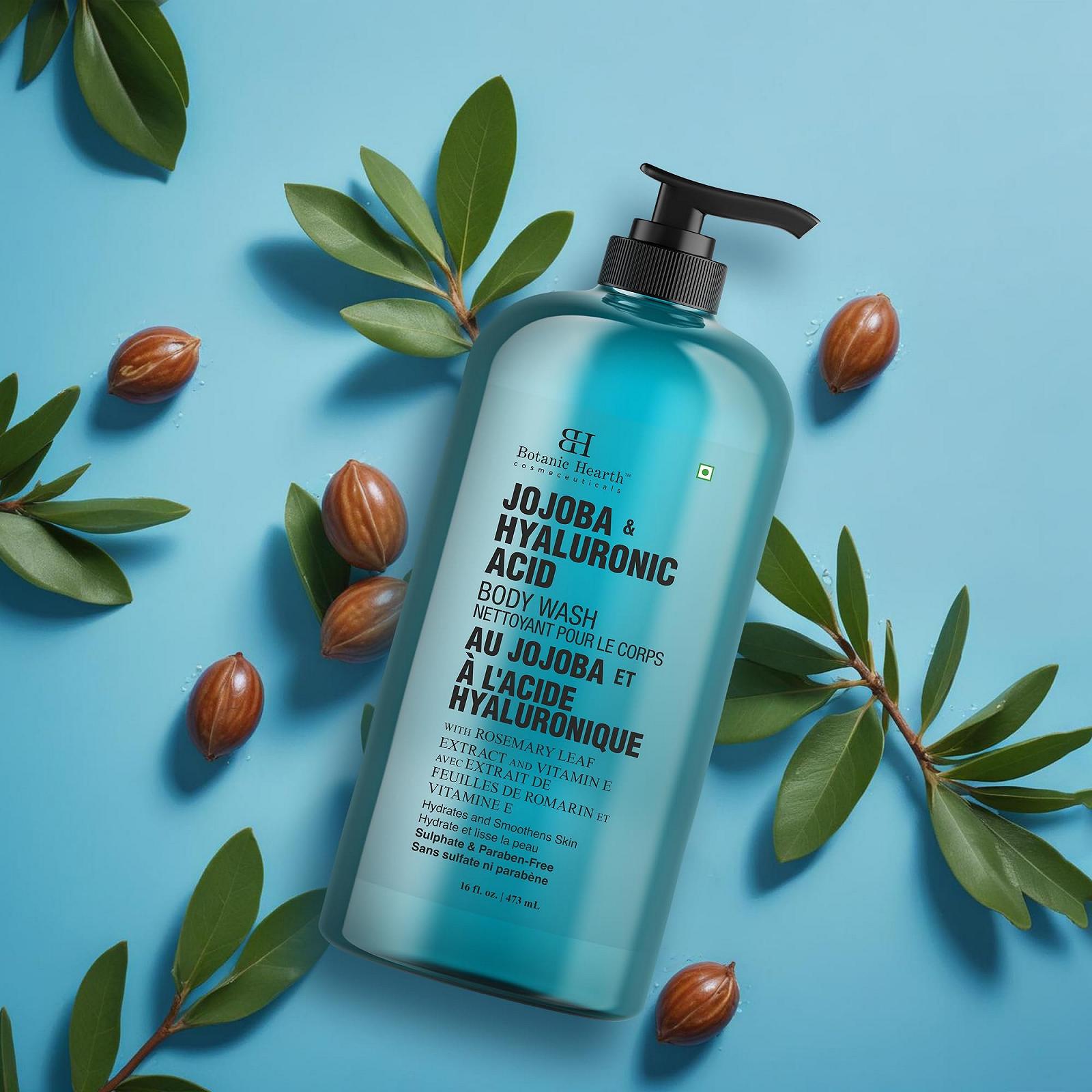 Гель для душу та піна для ванни Botanic Hearth Hyaluronic Acid Jojoba Зволожувальний 473 мл, фото №5