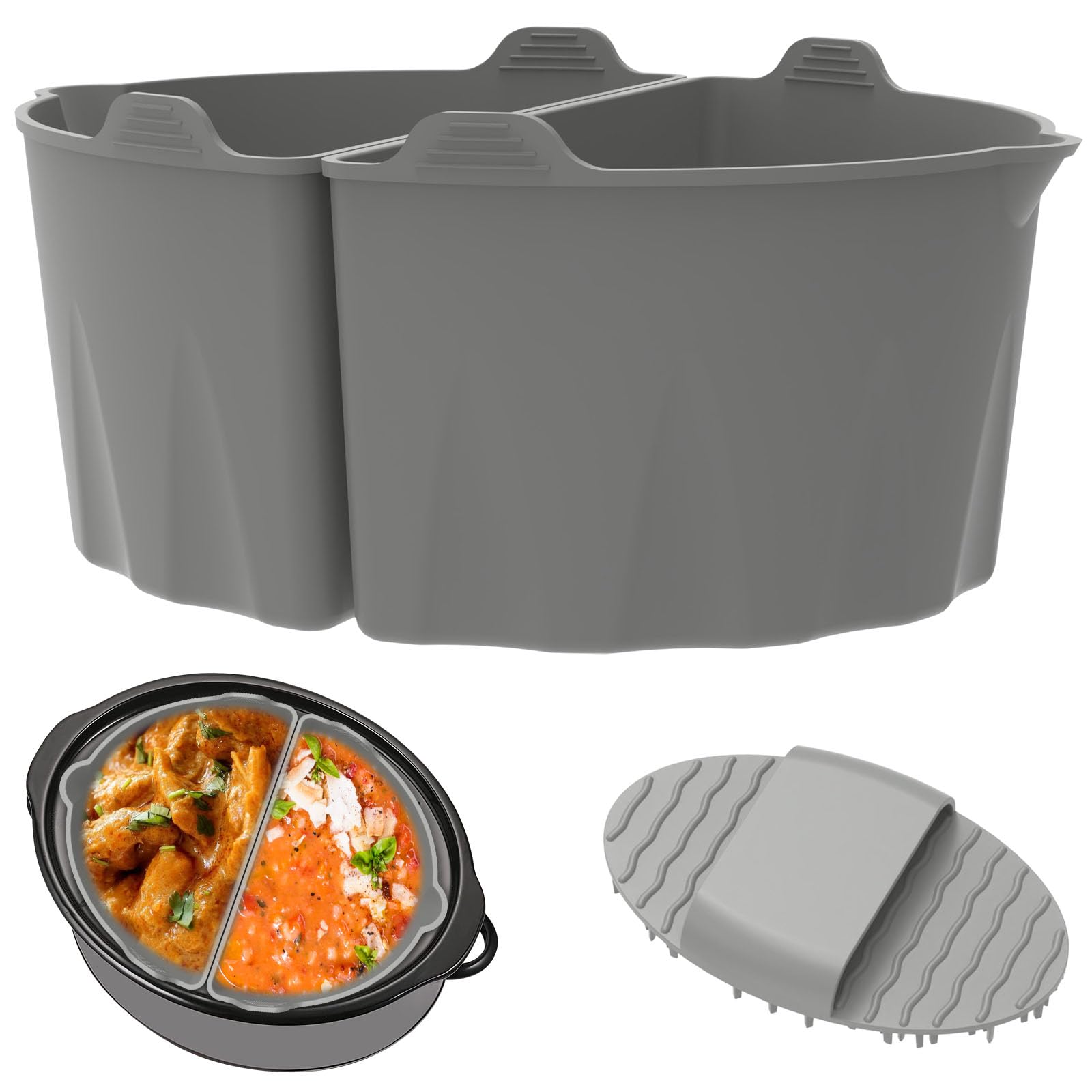 Вставка з ручкою Silicone Liner Сірий, фото №4