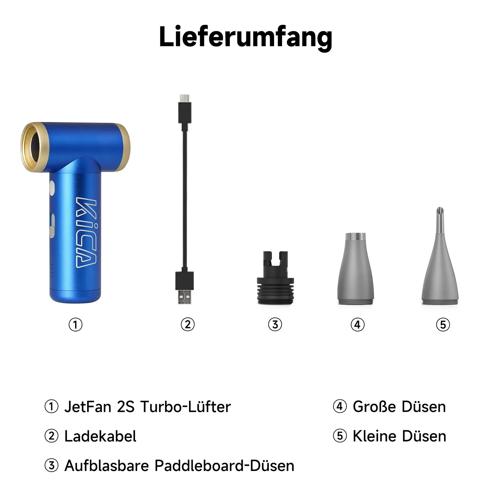 Электрическая воздуходувка Kica JetFan 2S Металлическая 117000 об/мин Бесступенчатая регулировка и кнопка Turbo Синяя, фото №7 Электрическая воздуходувка Kica JetFan 2S Металлическая 117000 об/мин Бесступенчатая регулировка и кнопка Turbo Синяя, фото №7