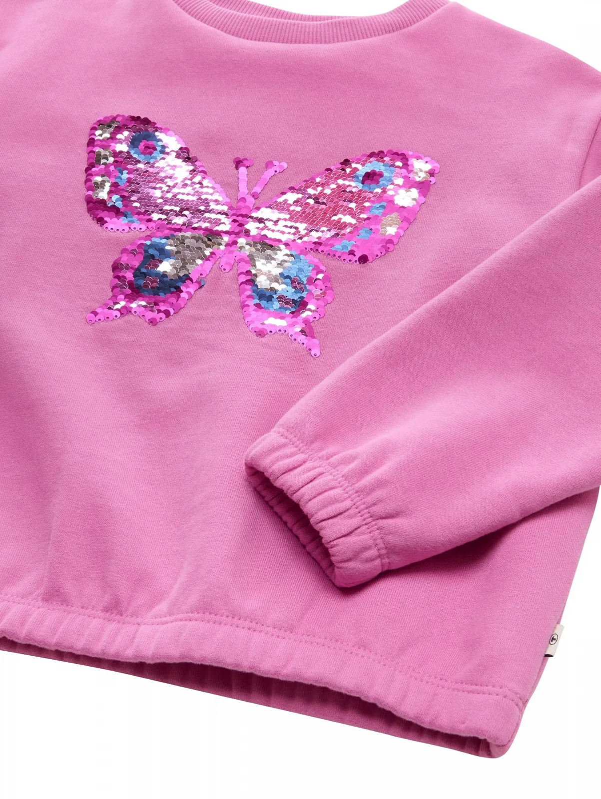 Укорочений світшот Tom Tailor для дівчаток 1047437 з двосторонніми паєтками, фото №3