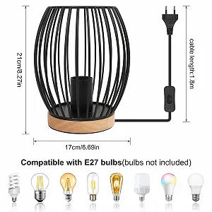 Настільна лампа Riserva Modern Industrial E27 Metal Black synthetic.ua - Фото 1