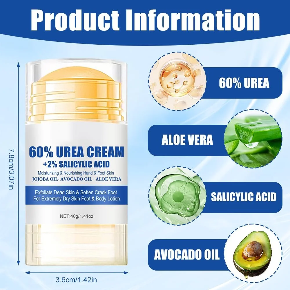 Крем для ног Urea Foot Cream увлажняющий против трещин 60% 3 шт., фото №2