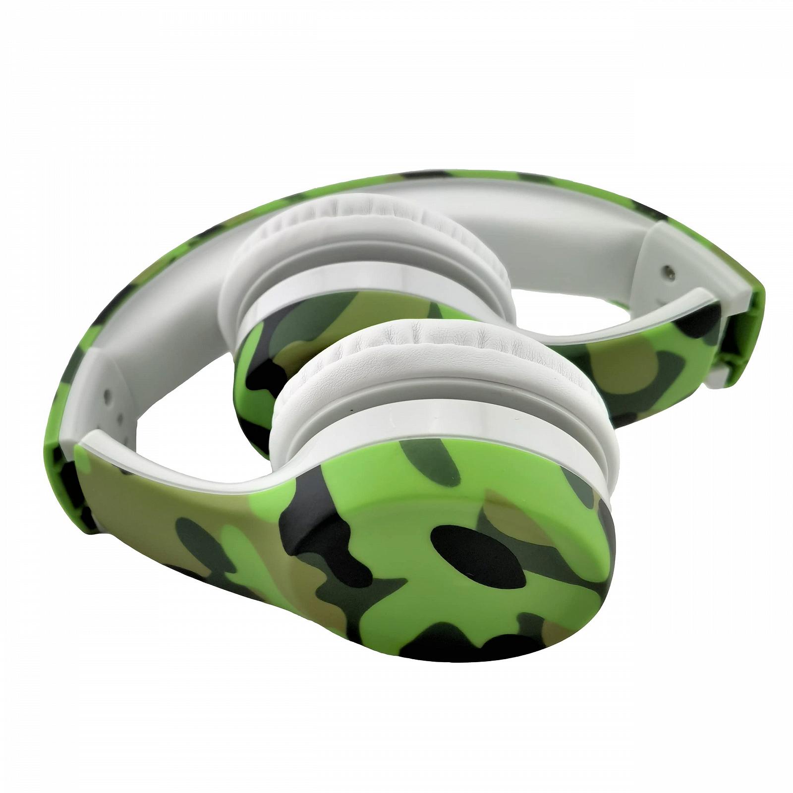 Навушники hisonic Children's для дітей з 3 років, з обмеженням гучності 85 дБ і мікрофоном Камуфляж зелений, фото №4