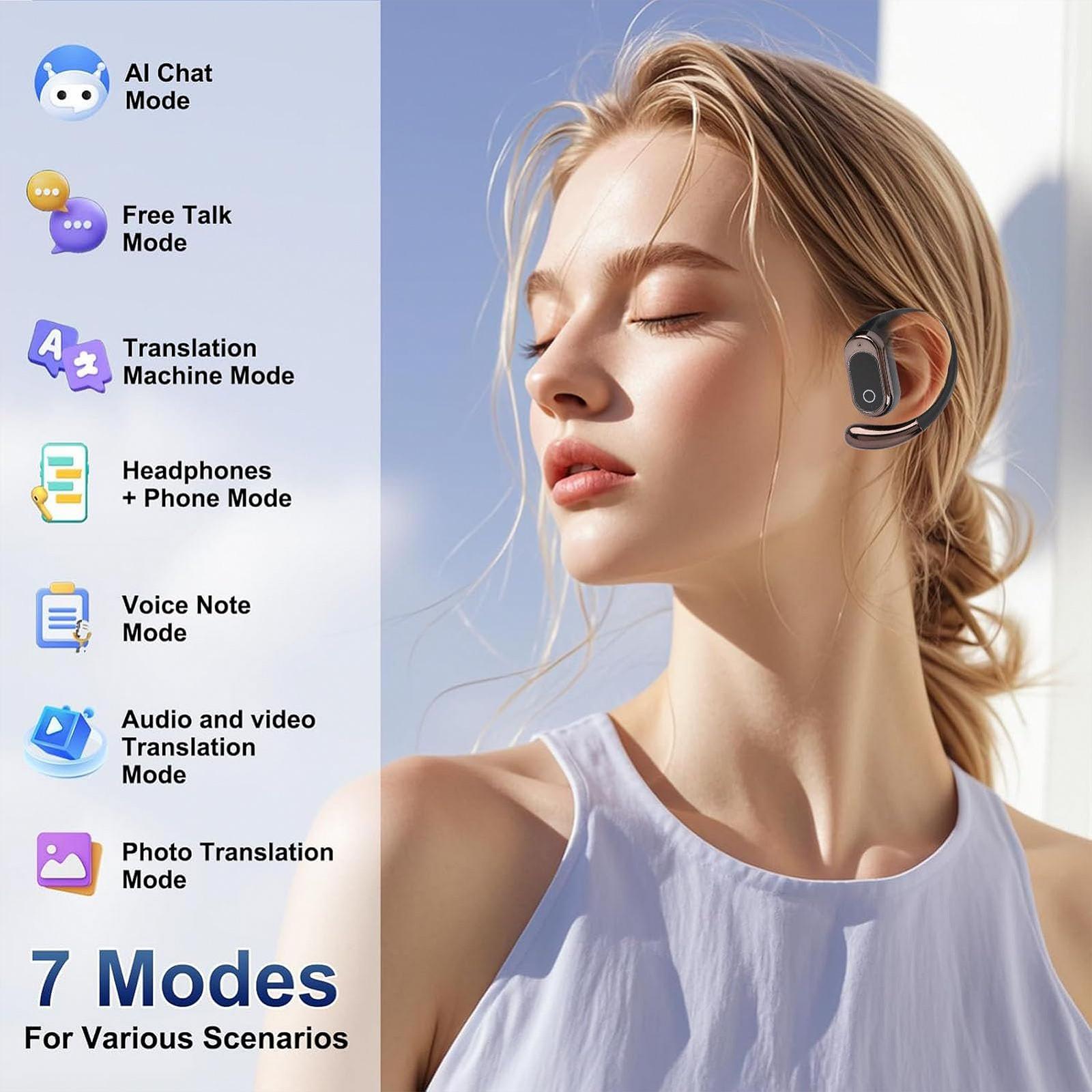 Навушники для перекладу AI, Бездротові 164 мовами в реальному часі, фото №3 Навушники для перекладу AI, Бездротові 164 мовами в реальному часі, фото №3