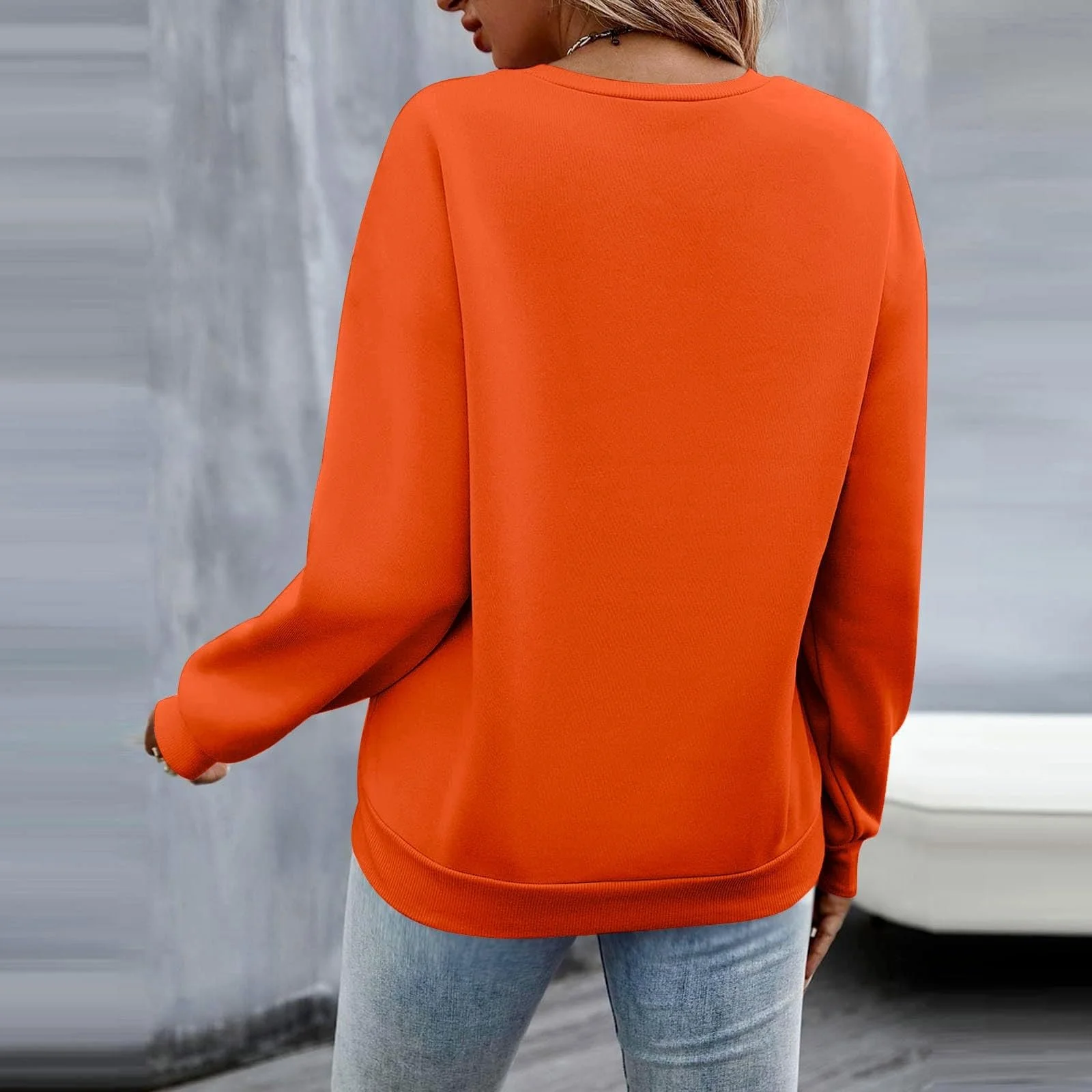 Женская Толстовка ECG Heart Print Пуловер Теплая Однотонная Рубашка с Длинными Рукавами Классический Крой Спортивная Рубашка Элегантная Осенняя Зимняя Блузка Топ с Круглым Вырезом, фото №4