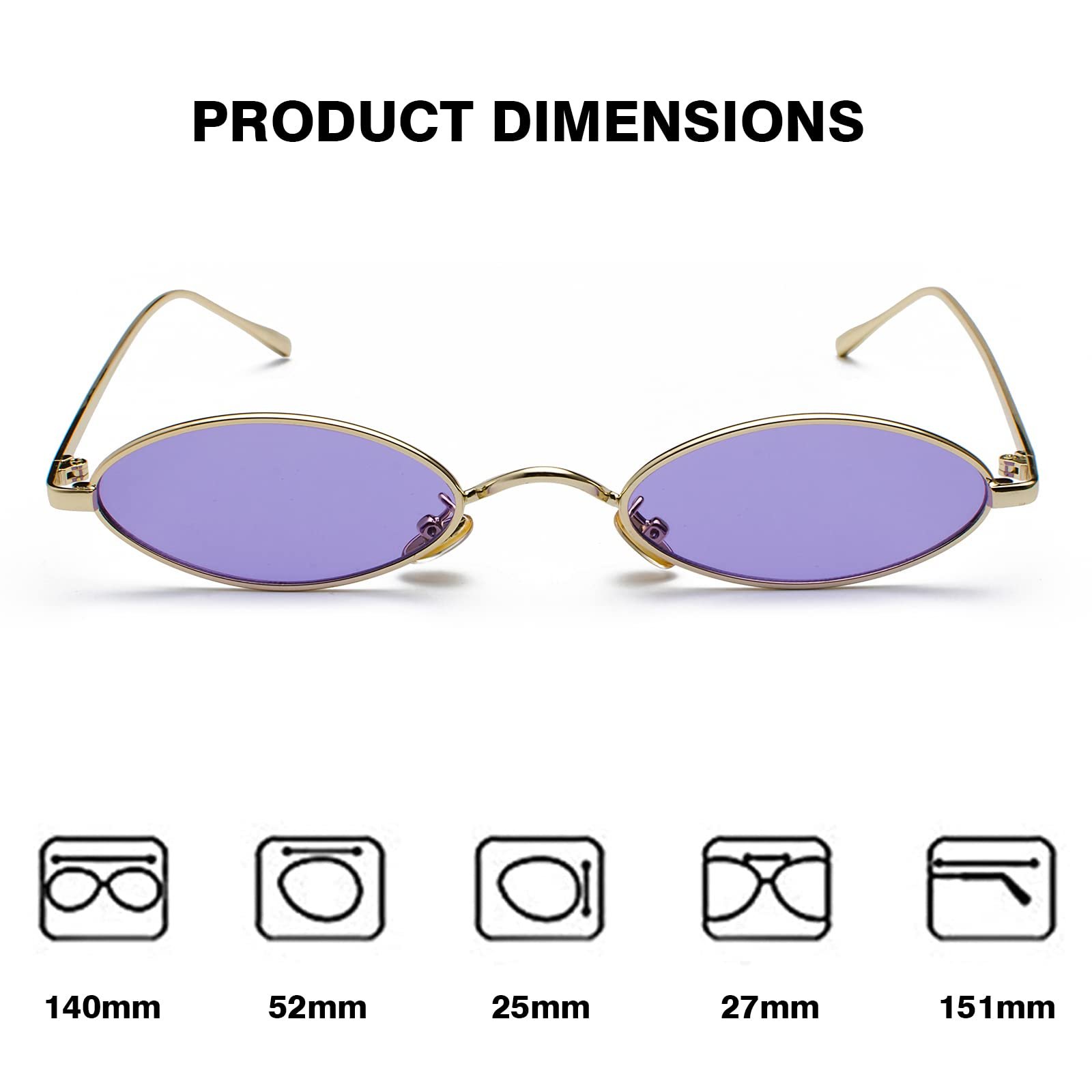 Вінтажні маленькі овальні сонцезахисні окуляри Ggpyyon для жінок і чоловіків, ретро, металева оправа, UV400, фото №4