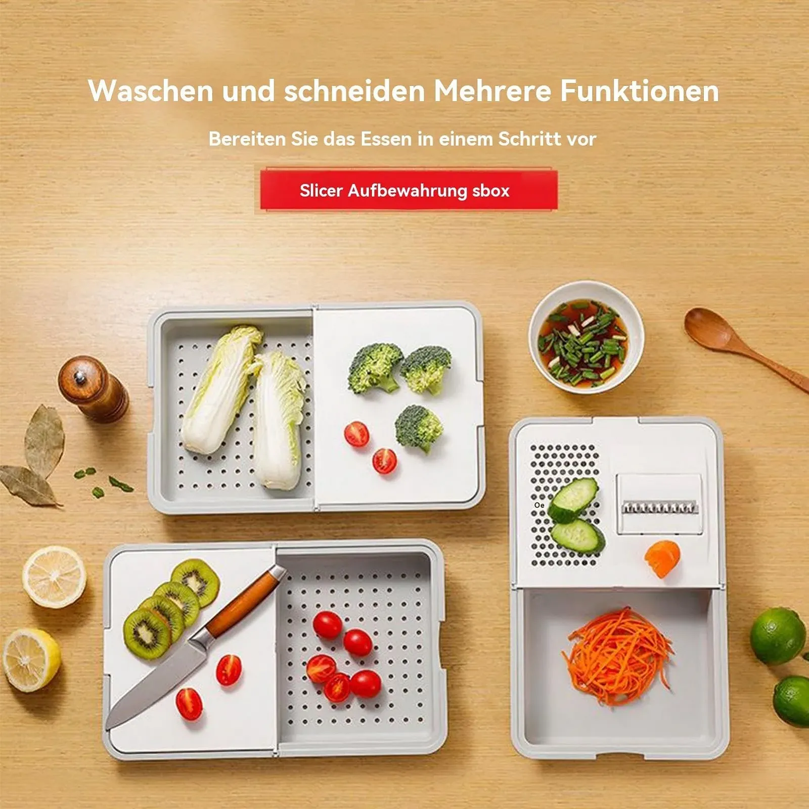 Овочерізка, Картоплерізка та Овочечистка Багатофункціональна різка з піддоном, фото №2