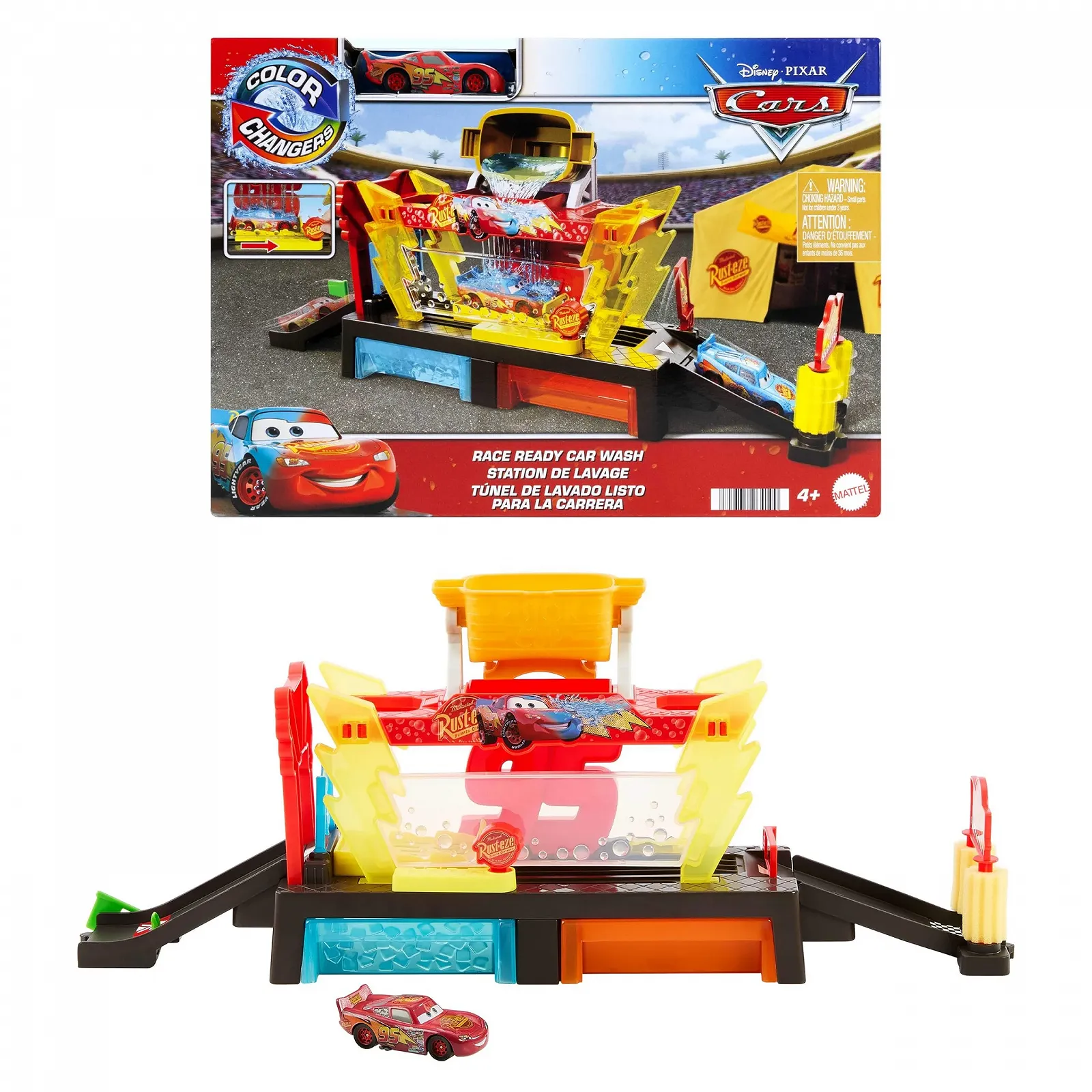 Игровой набор Автомойка Mattel Disney Pixar Cars для гоночных автомобилей с игрушечной машинкой Молния Маккуин с эффектом изменения цвета, около 50 см длиной, можно комбинировать с другими наборами JBM70, фото №1 Игровой набор Автомойка Mattel Disney Pixar Cars для гоночных автомобилей с игрушечной машинкой Молния Маккуин с эффектом изменения цвета, около 50 см длиной, можно комбинировать с другими наборами JBM70, фото №1