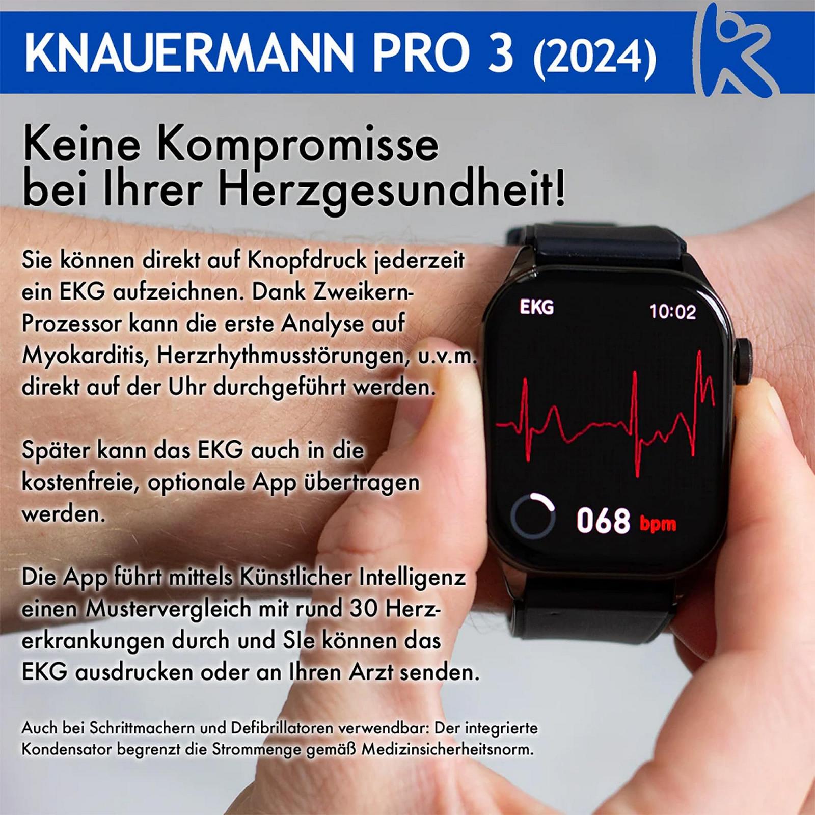 Смарт-часы Knauermann PRO 3 (2024) Черные, Черный силикон, Regular, Modern and functional, фото №15