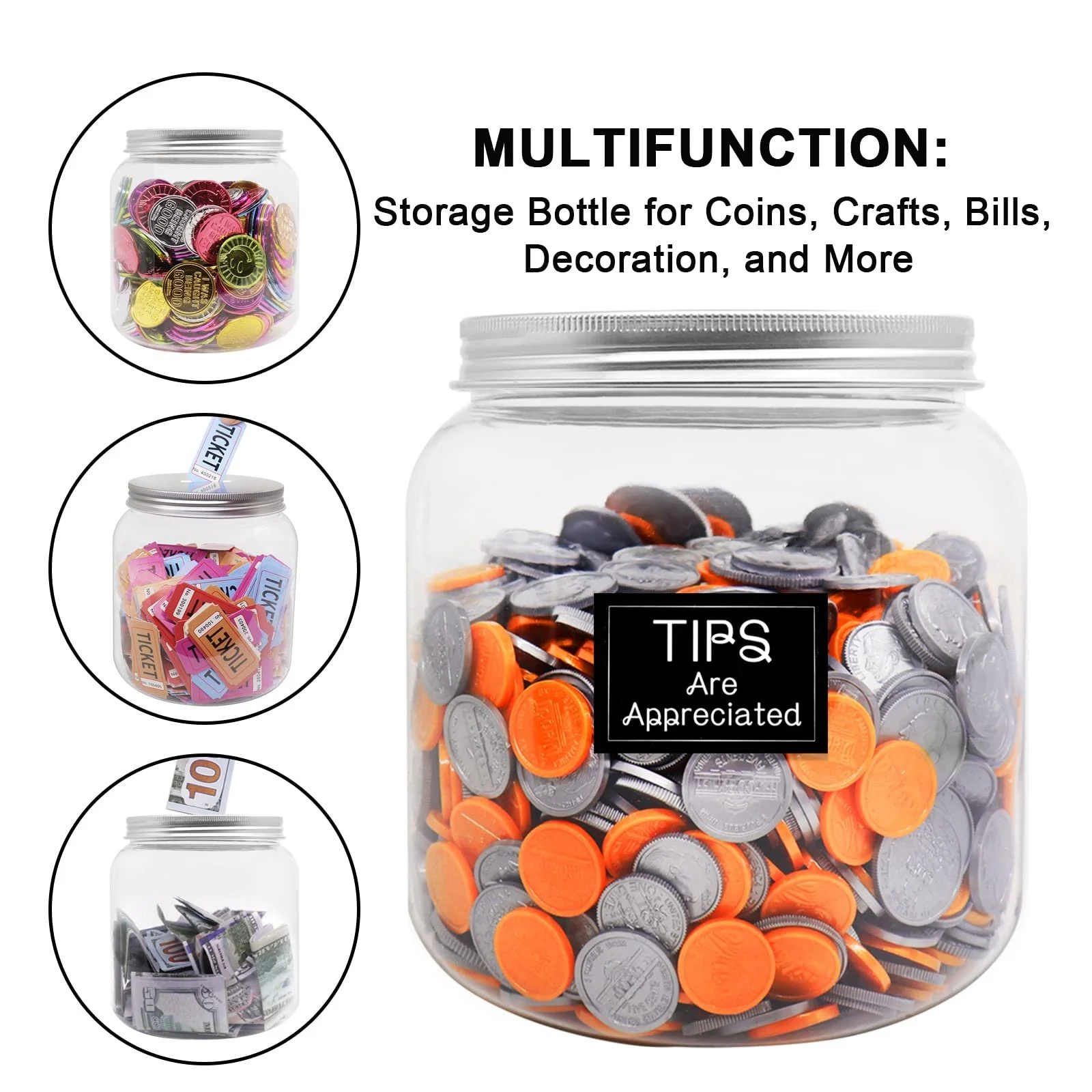 Скарбничка 2 л пластикова прозора, фото №5