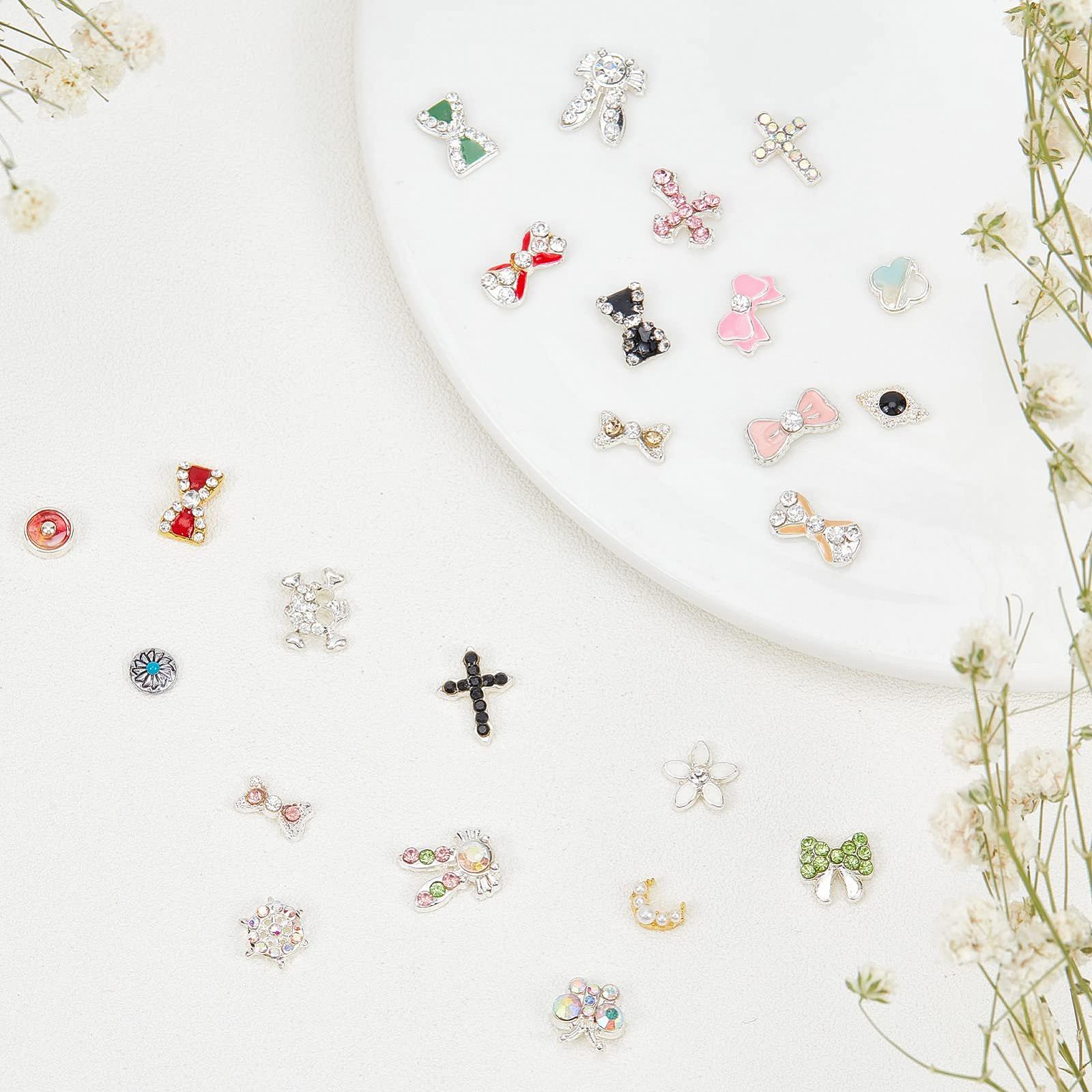 Стразы для ногтей 3D Бантик NICENEEDED, Набор для украшения ногтей стразами в форме креста, Роскошные бриллиантовые украшения для ногтей Бабочка Кролик, фото №5