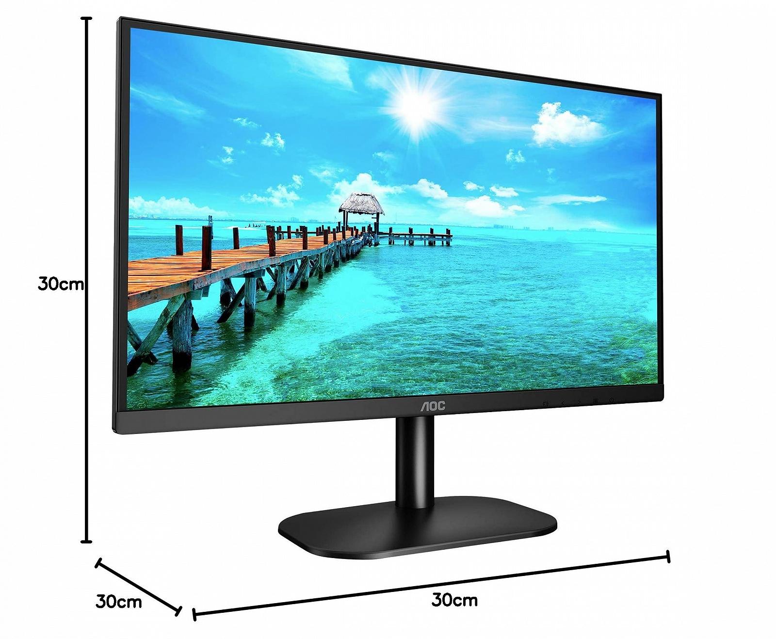 Монітор AOC 27B2QAM 27 дюймів FHD (1920 x 1080, 75 Гц, VGA, HDMI, DisplayPort) Чорний, фото №3