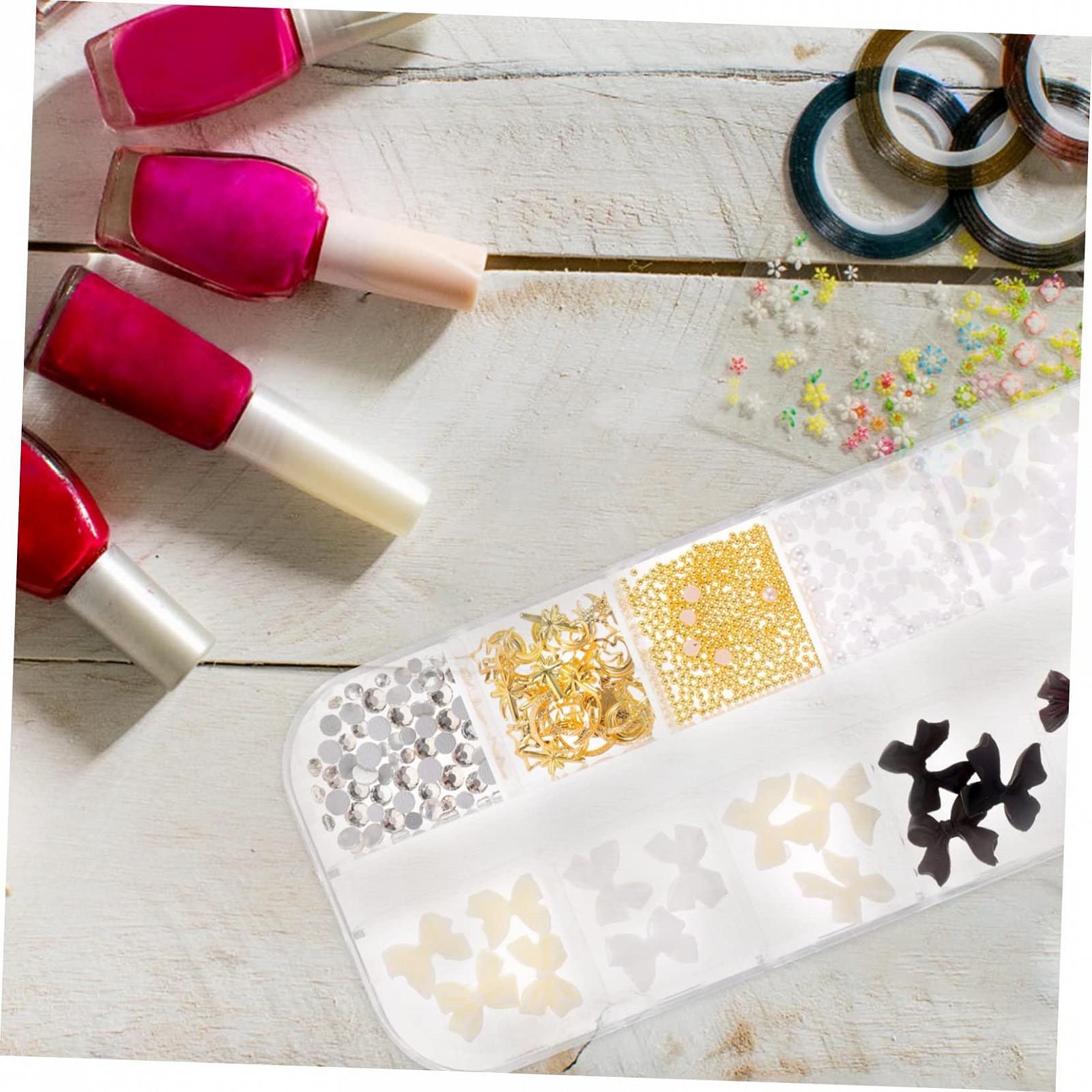 Стразы для ногтей Серебряные жемчужины для ногтей Ювелирные изделия DIY Nail Art Цветок Подвески Аксессуары для ногтей, фото №8