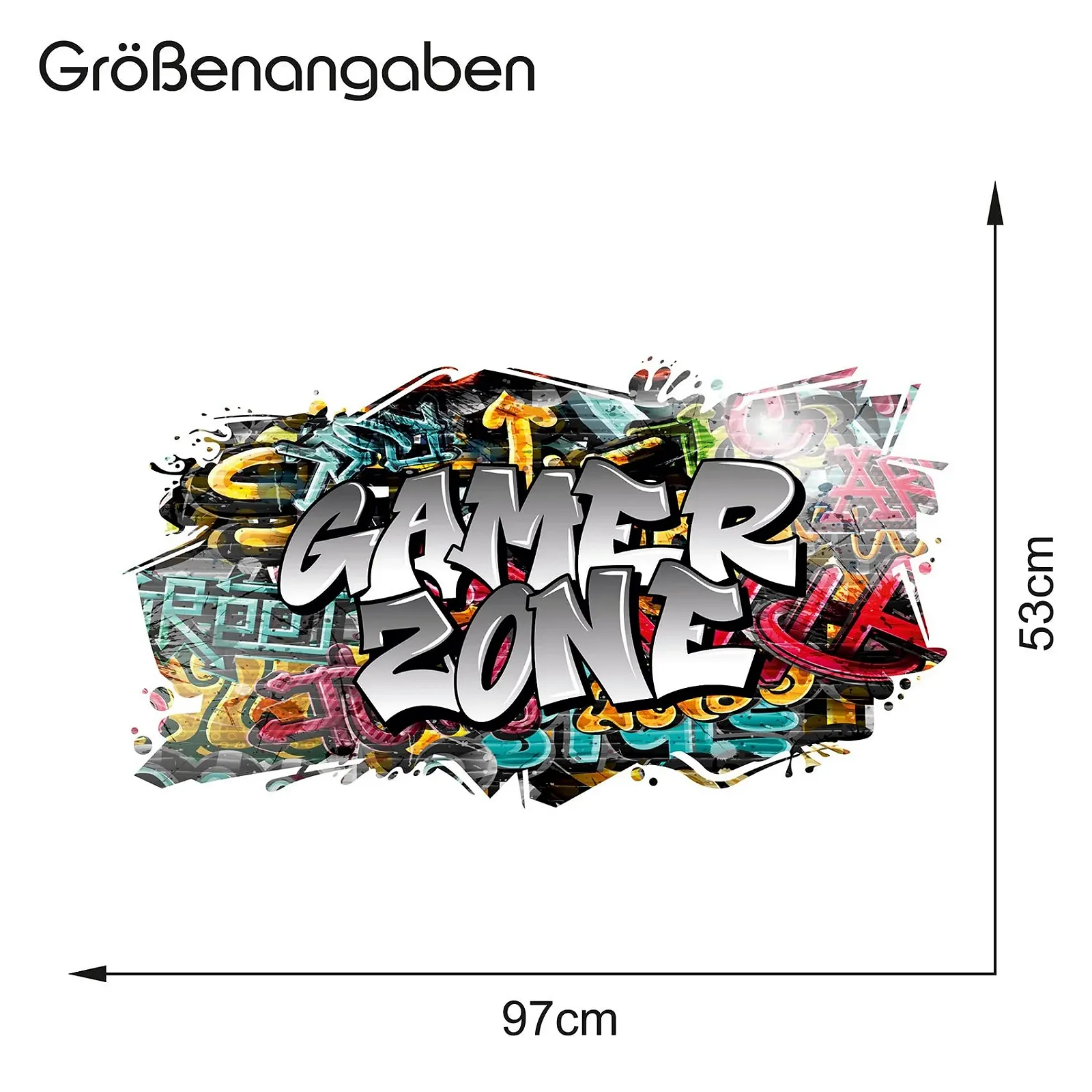 Наклейка на стіну W008 3D Graffiti 07 Sprayer 97 x 53 см, фото №2