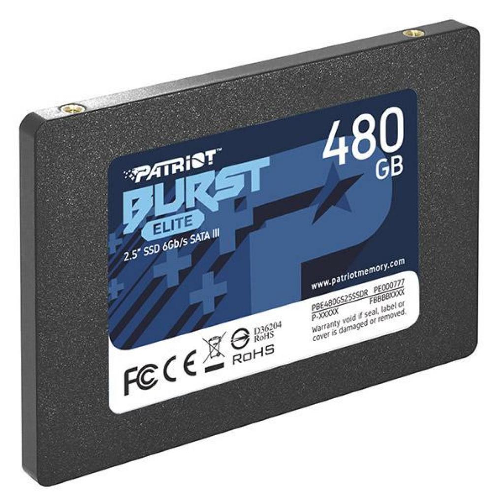 Внутрішній накопичувач Patriot SSD 2.5" 480GB Burst Elite PBE480GS25SSDR, фото №2