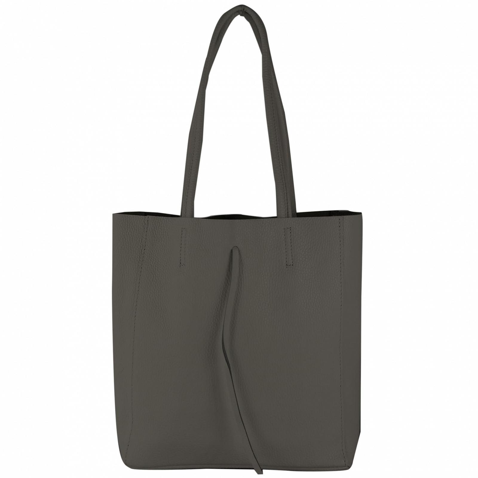 Сумка с короткими ручками modamoda de T253 из итальянской кожи с внутренним карманом, фото №1