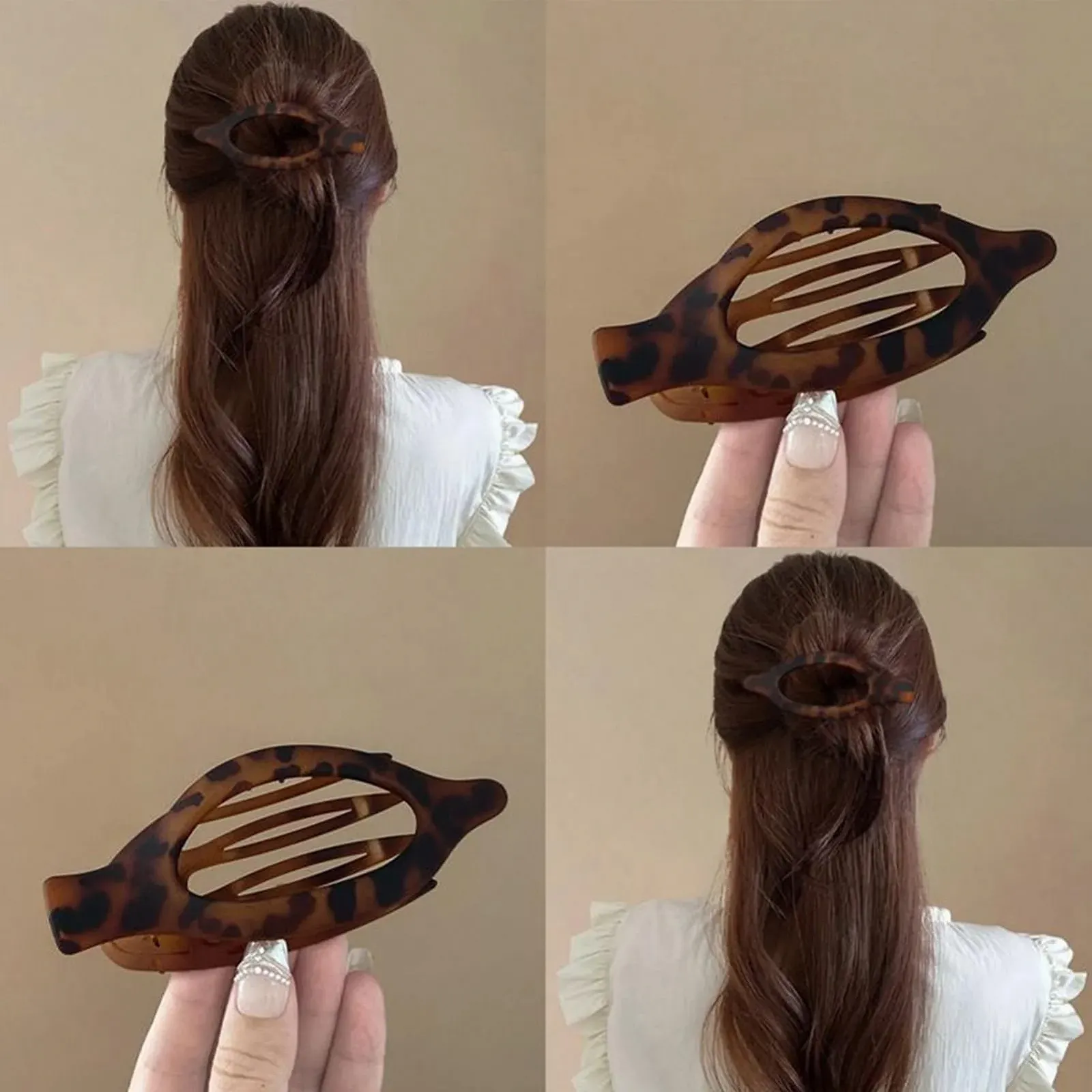 Плоская Заколка для волос, Entenschnabel, плоская, с нескользящей ручкой, французский стиль, украшение для волос для кудрявых хвостовых наращиваний, смешанный, для вечеринок, тренировок, спортзала, фото №6