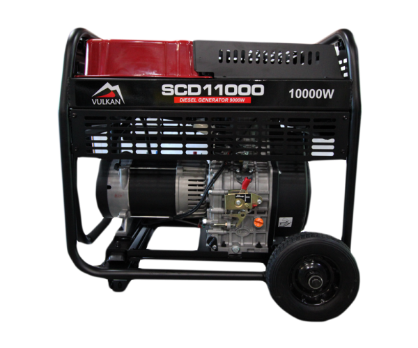 Генераторна установка SCD11000 дизель 1ф 9кВт ел старт 18л колеса, фото №2