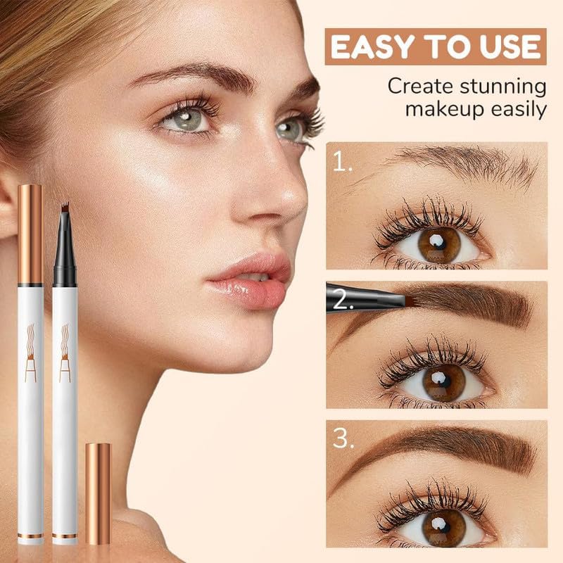 Олівець для брів Magic з 4-ма зубцями, 3D Microblading олівець для брів, стійкий, водостійкий (упаковка з 4), фото №2
