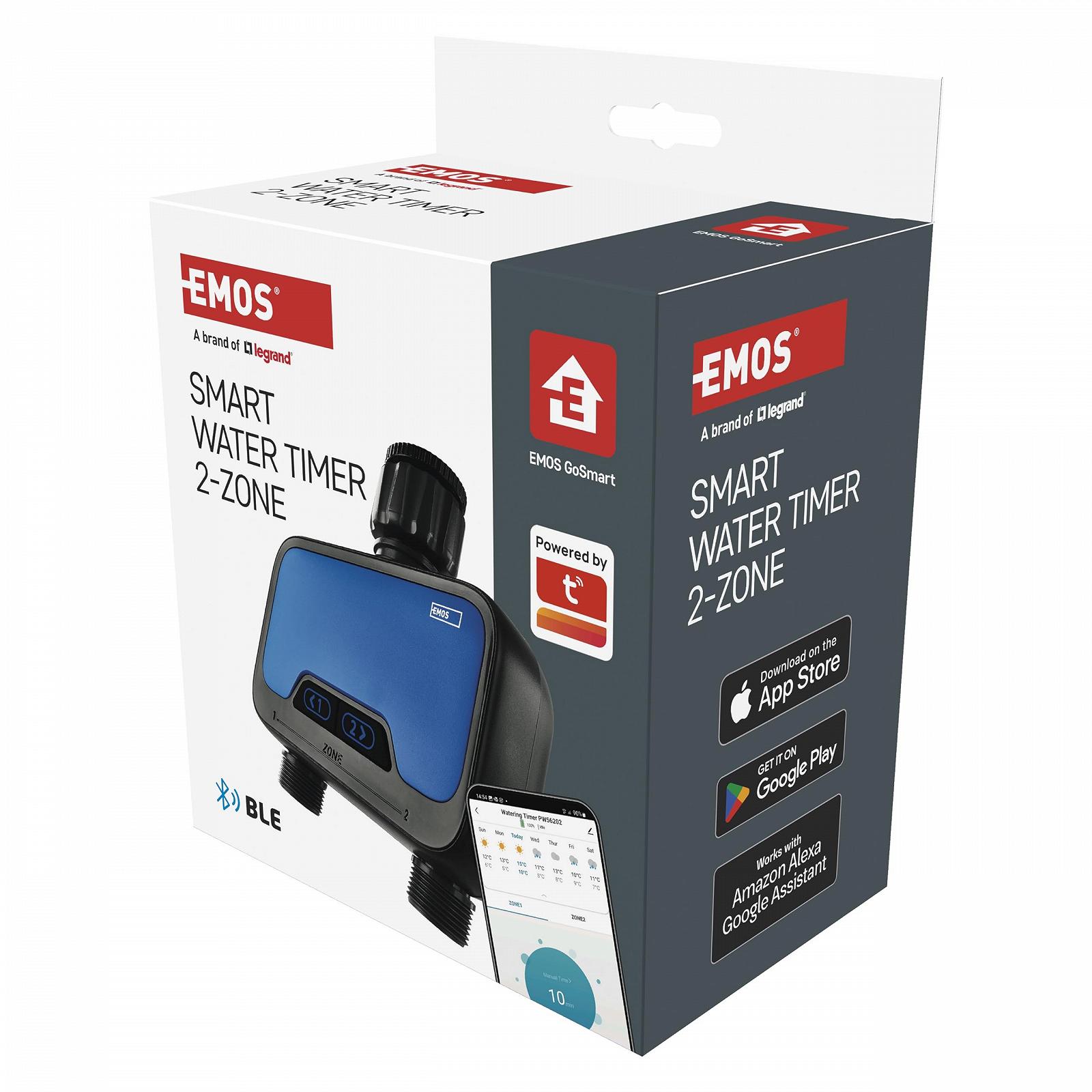 Розумний таймер поливу EMOS 2 виходи Bluetooth ZigBee 1 дюйм та 3/4 дюйма 8 бар 35 л/хв, фото №10 Розумний таймер поливу EMOS 2 виходи Bluetooth ZigBee 1 дюйм та 3/4 дюйма 8 бар 35 л/хв, фото №10